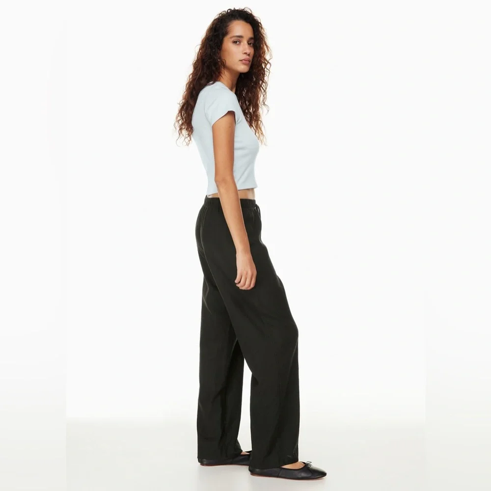 Aritzia Black The Lodge Pant Cruise Linen